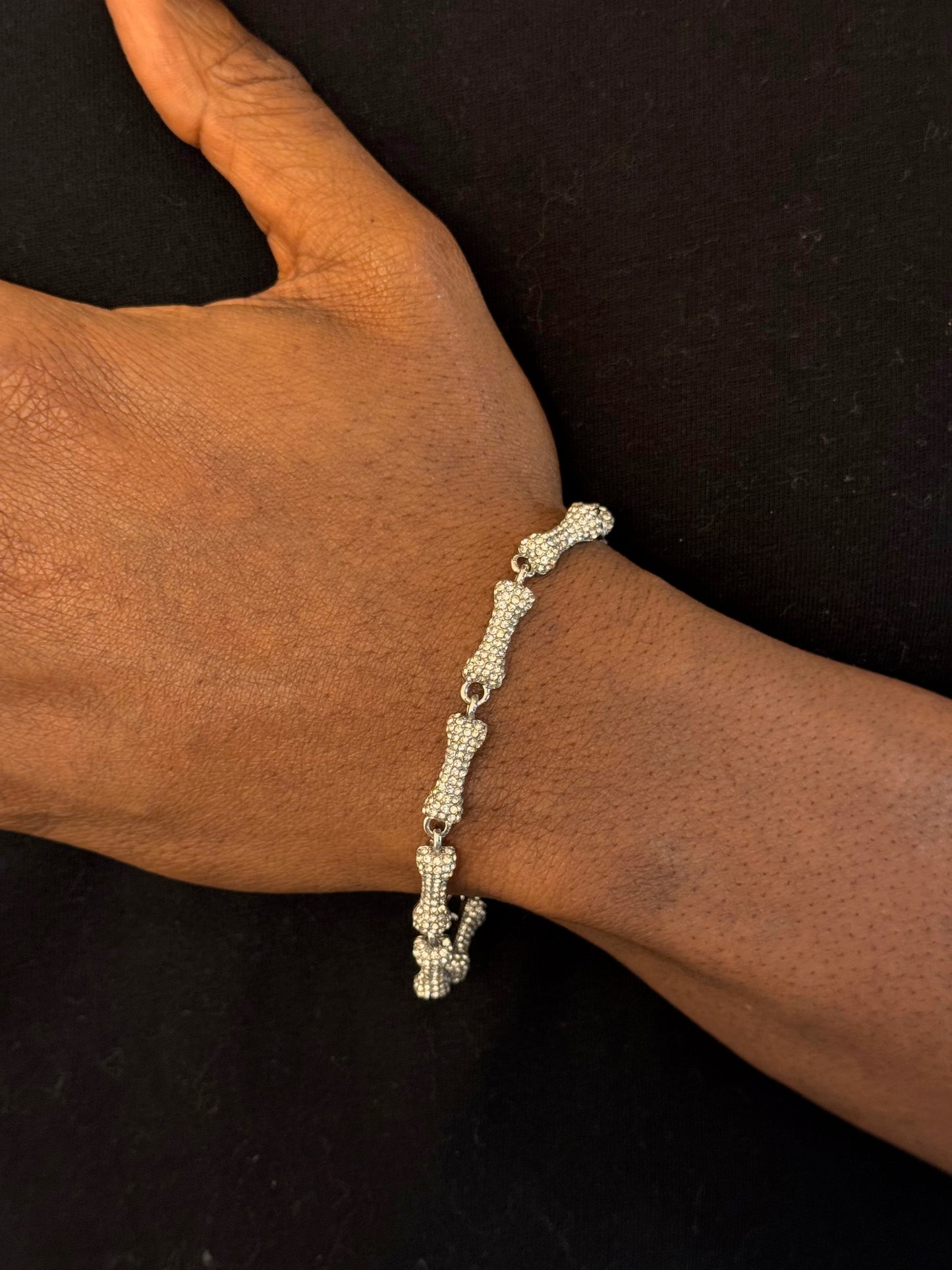 Rhinetsone Silver Necklace Set