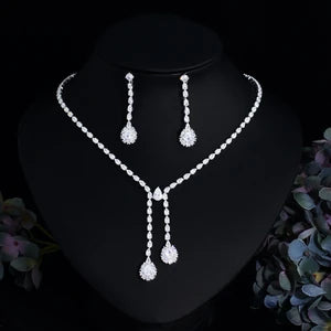Rhodium Gemstone Party Set