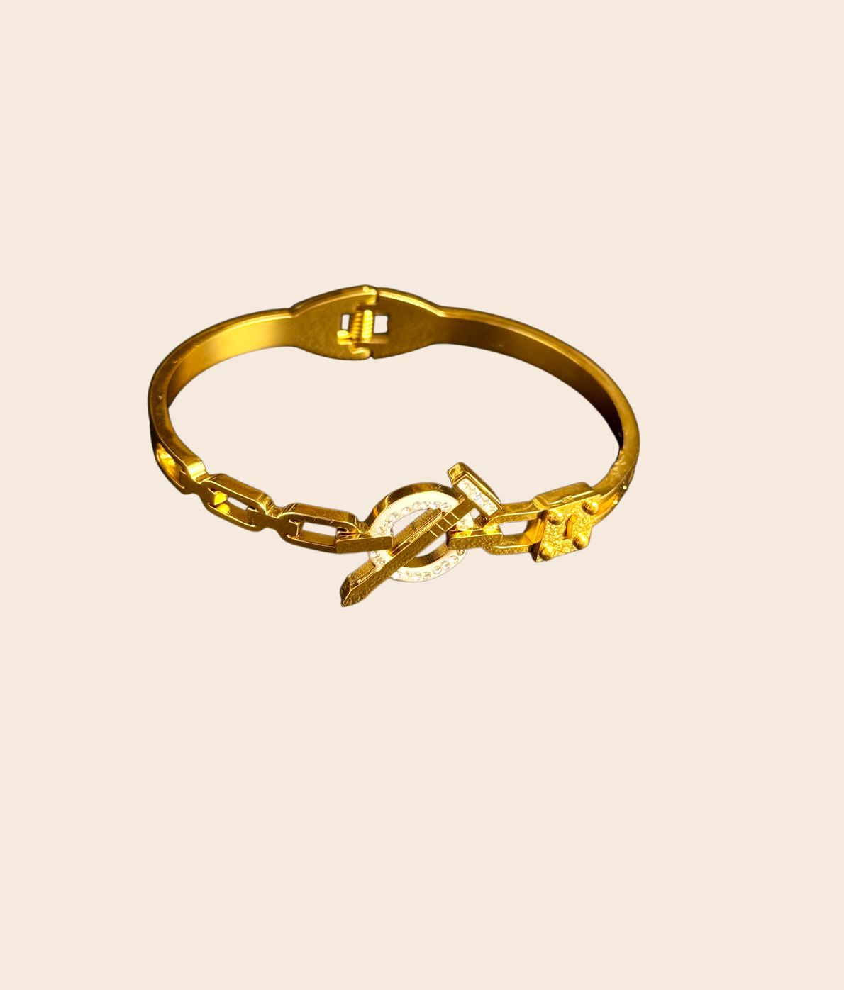 Nail Gold Plated Bangle