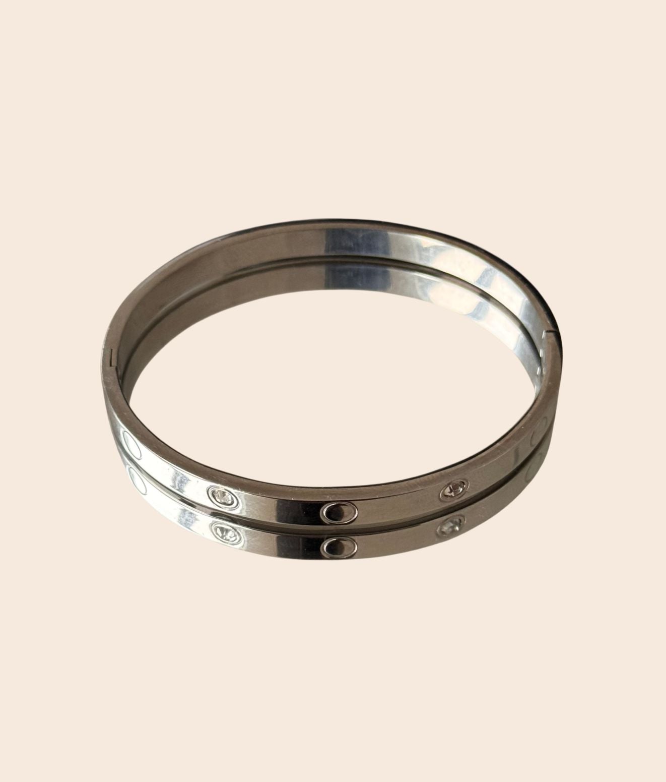 Silver Curt Bangle
