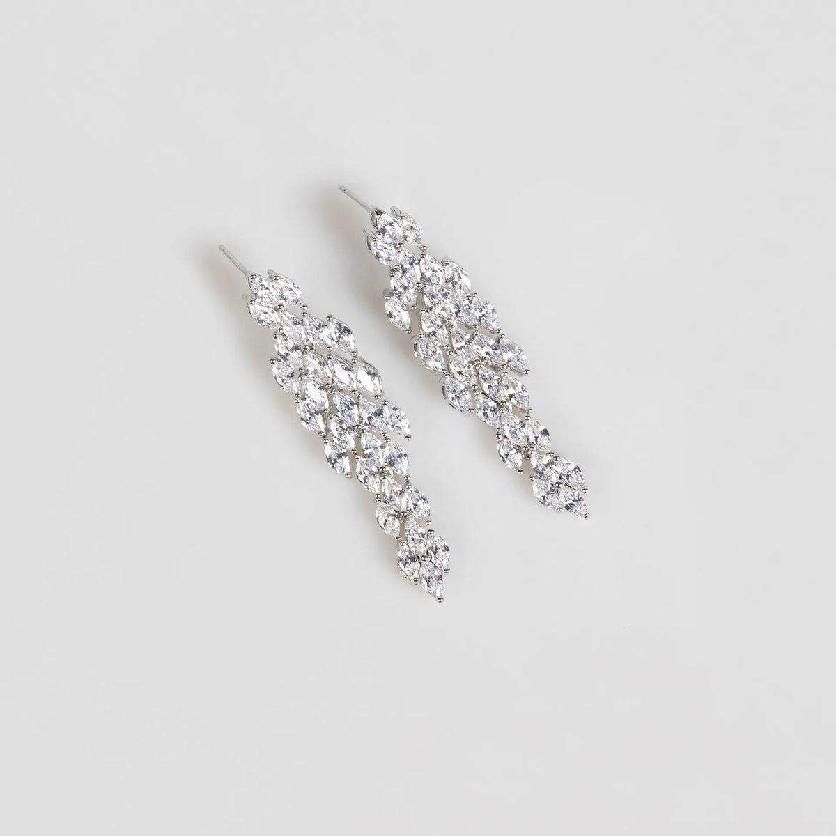 Zircon Bridal Tassle Leaf Set