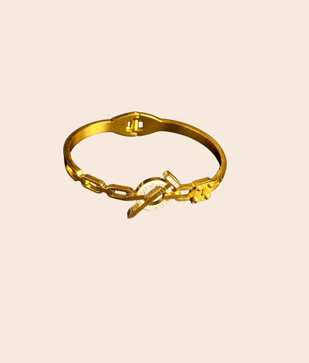 Nail Gold Plated Bangle