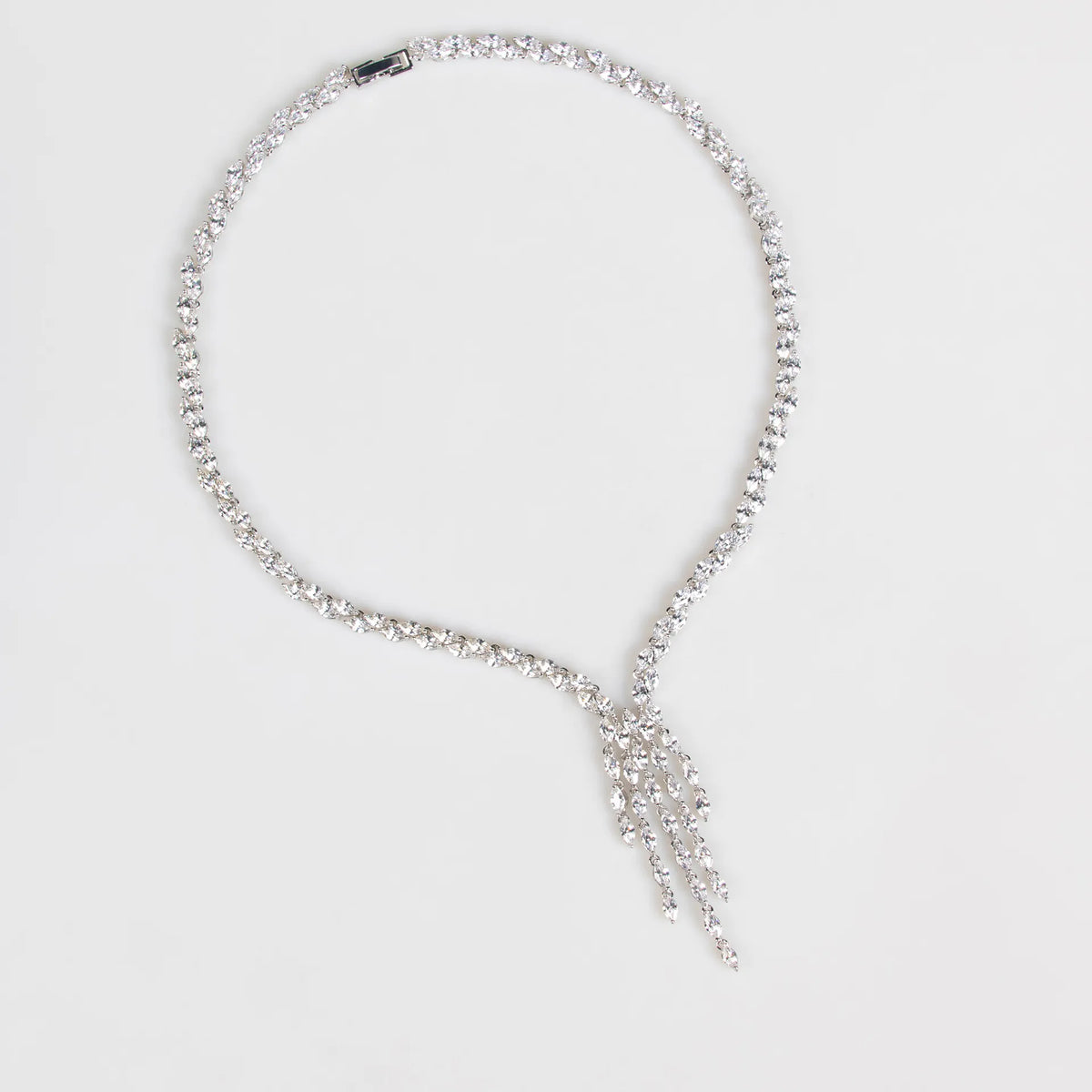 Zircon Bridal Tassle Leaf Set