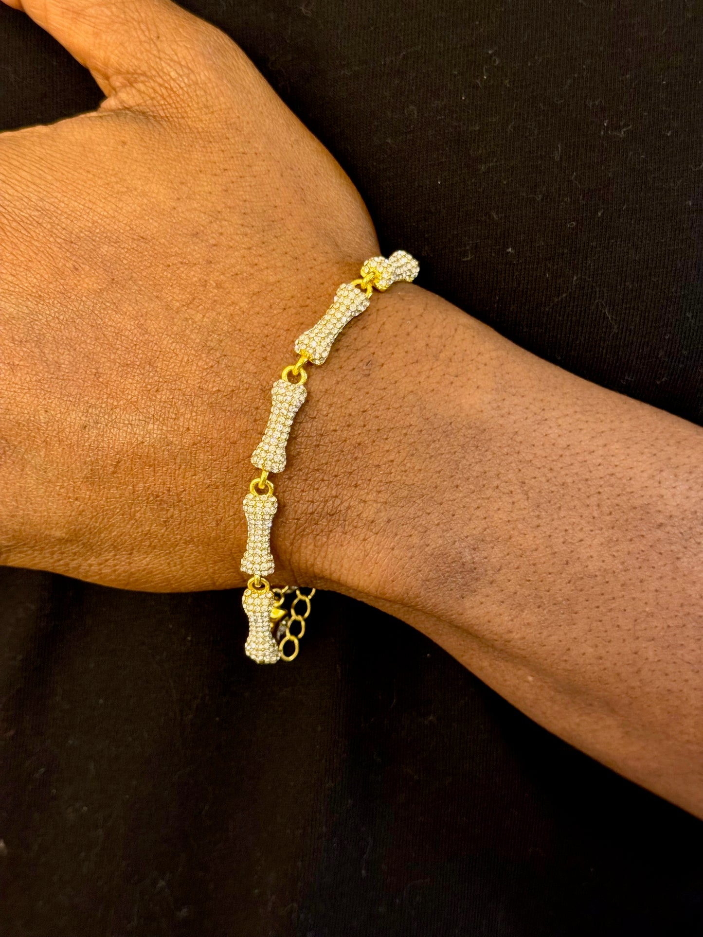 Rhinestone Gold Necklace Set