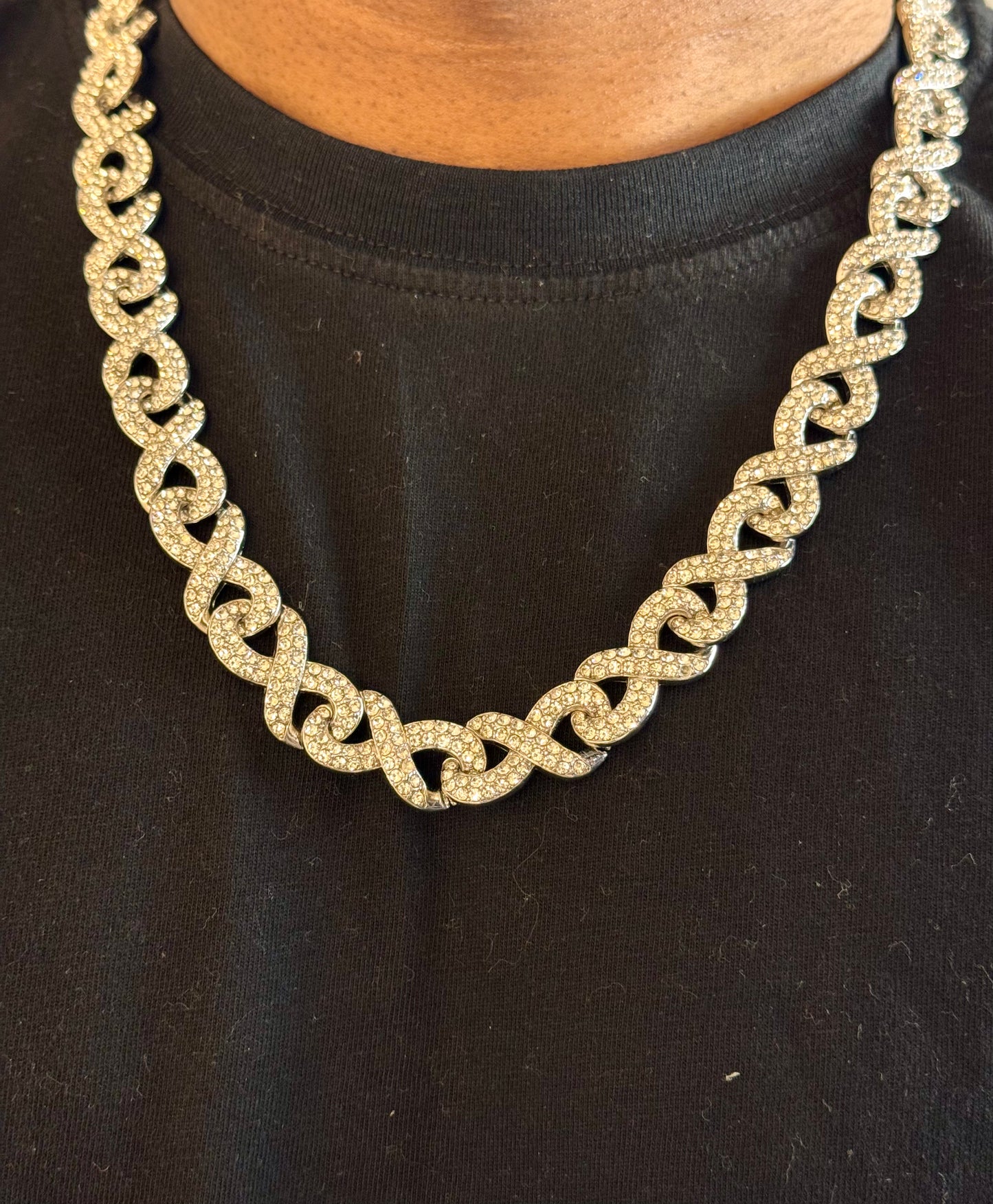 Cuban Silver Link Men Jewellery Set