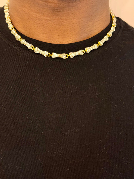 Rhinestone Gold Necklace Set